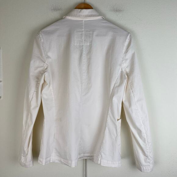 Frank & Eileen Dublin Tailored Blazer Size M Chalk Cream Performance Twill - Picture 9 of 13